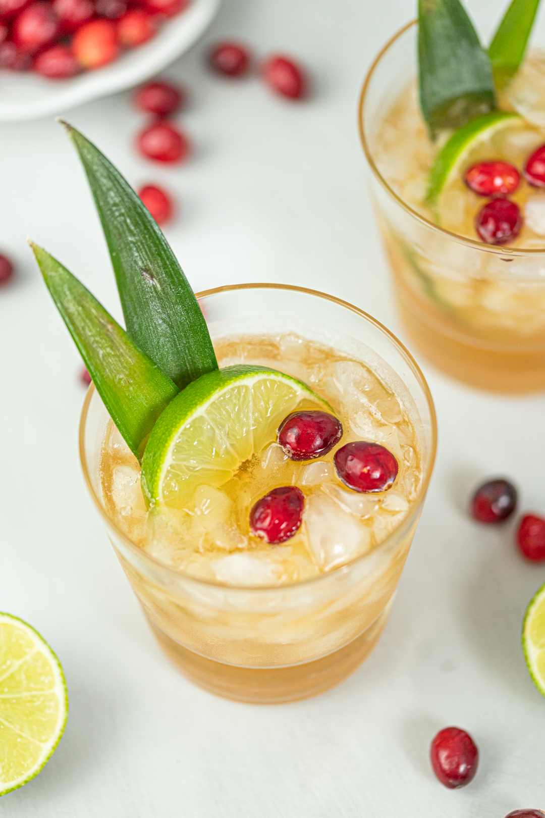 Holiday Christmas Cranberry Mai Tai Tiki Cocktail