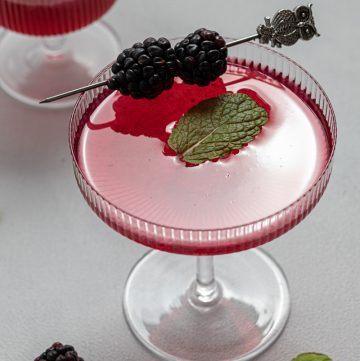 Blackberry Vanilla Gin Gimlet Cocktail with Empress Gin