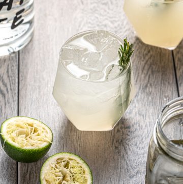 Rosemary Syrup Mezcal Moscow Mule Cocktail with Ginger Beer