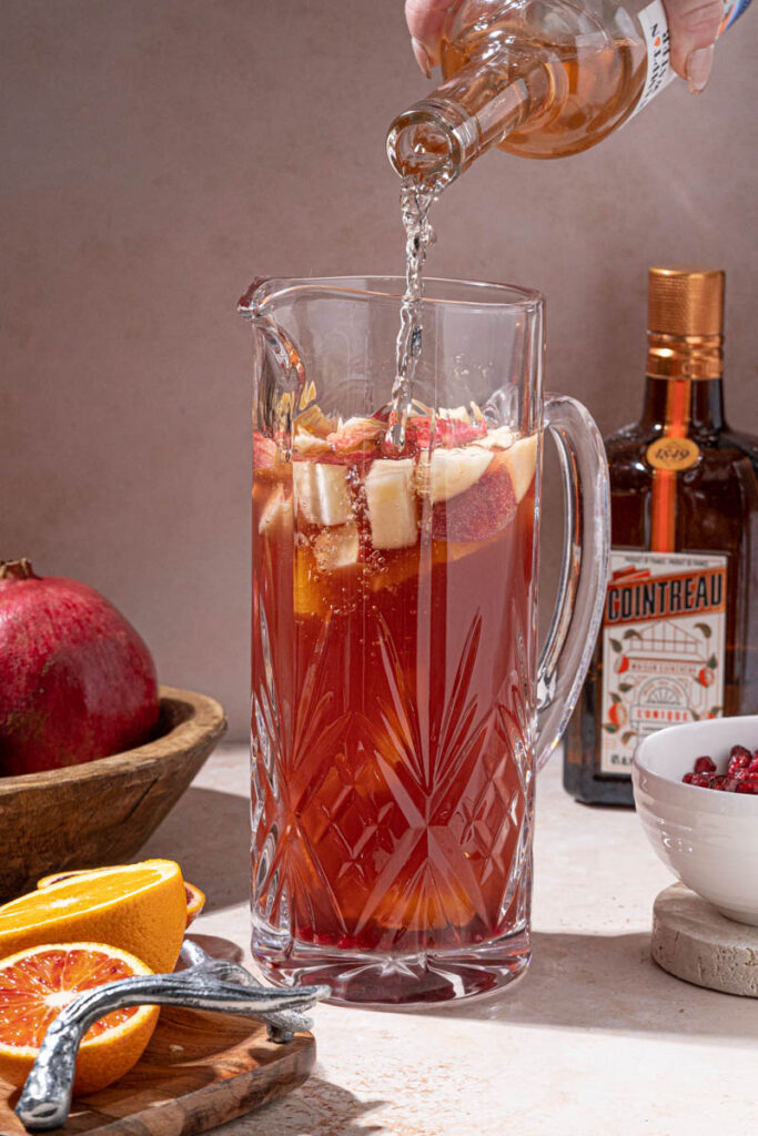 Pomegranate and Blood Orange Rosé Wine Sangria Cocktail Recipe