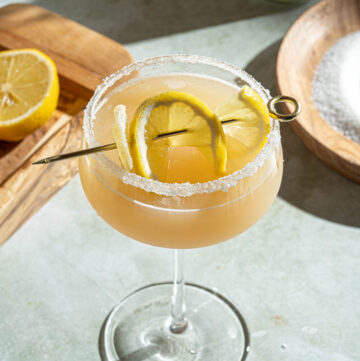 Honey and Ginger Lemon Drop Cocktail