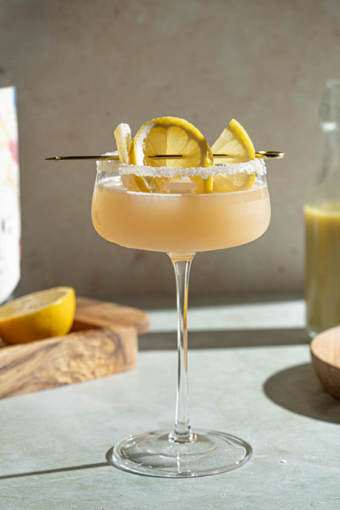 Honey and Ginger Lemon Drop Cocktail