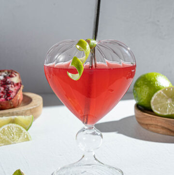The Boozy Ginger Cherry Pomegranate Martini for Valentine's Day