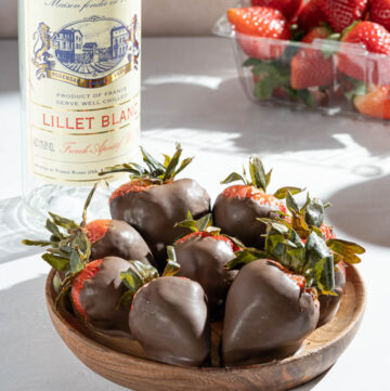 The Boozy Ginger Lillet Wine Soaked Boozy Chocolate Covered Strawberries