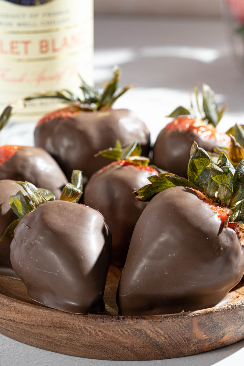 The Boozy Ginger Lillet Wine Soaked Boozy Chocolate Covered Strawberries