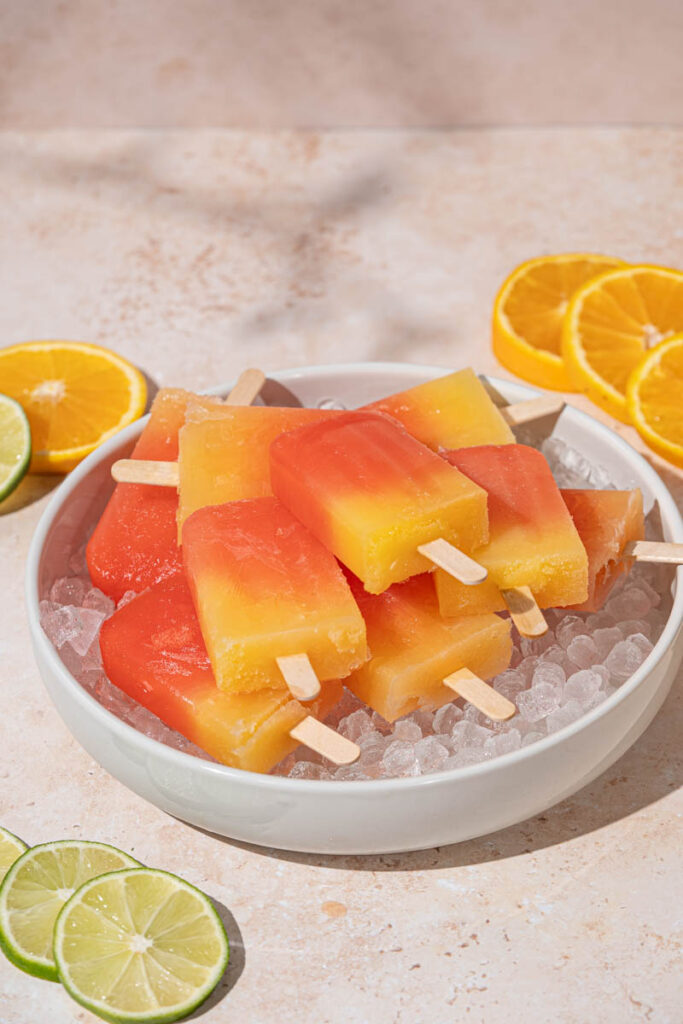 Tequila Sunrise Popsicles