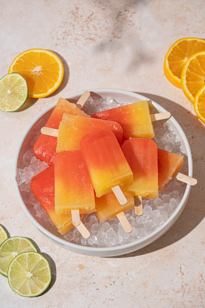 Tequila Sunrise Popsicles