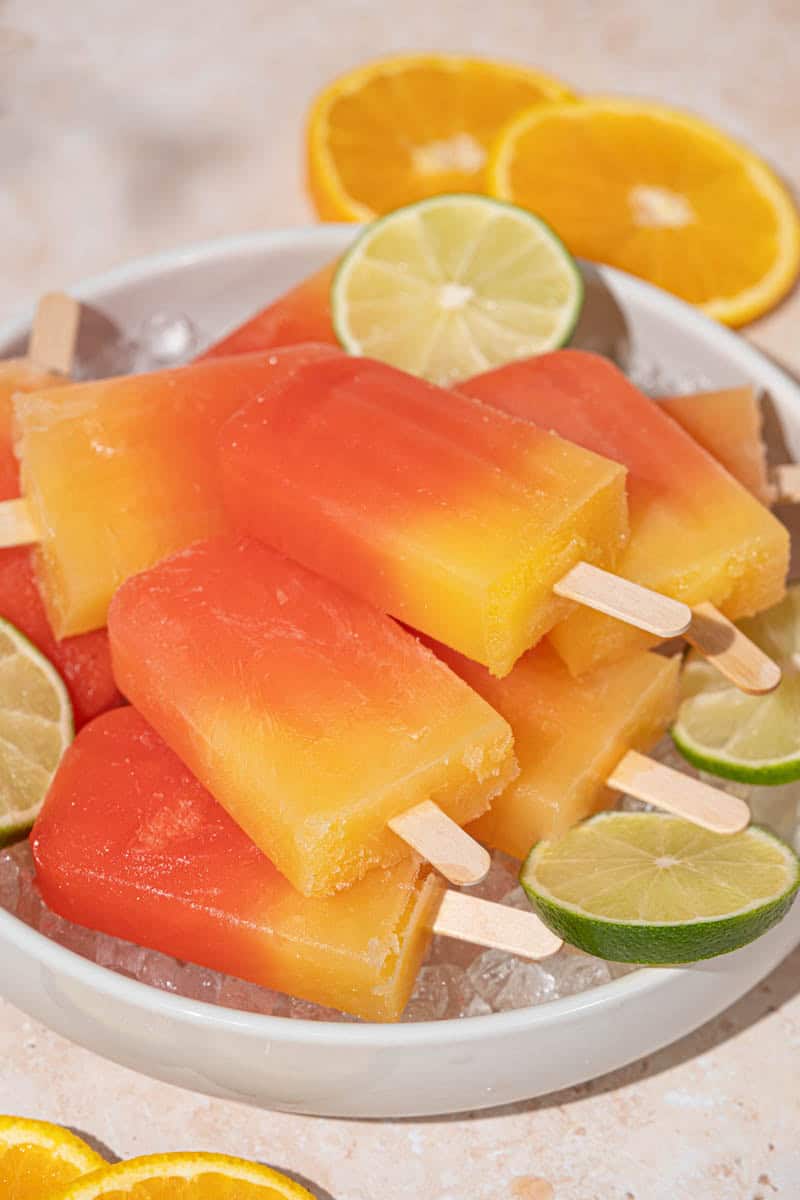 Tequila Sunrise Popsicles