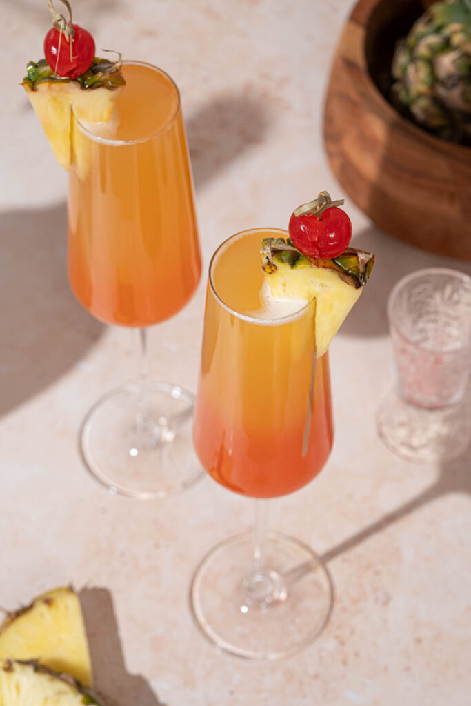 Pineapple Coconut Sunrise Mimosa