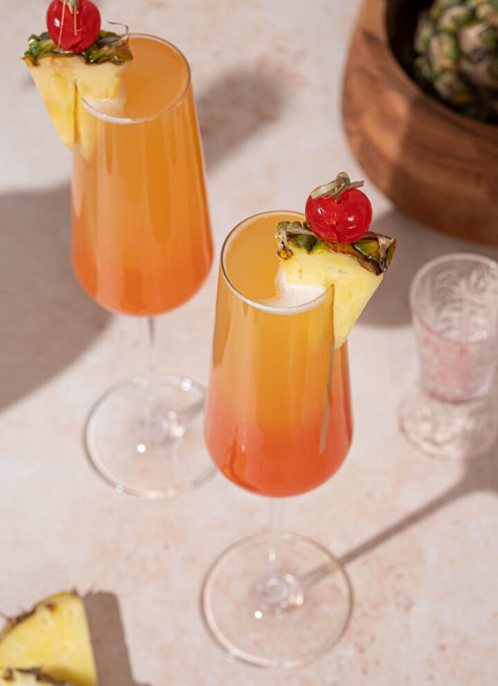 Pineapple Coconut Sunrise Mimosa