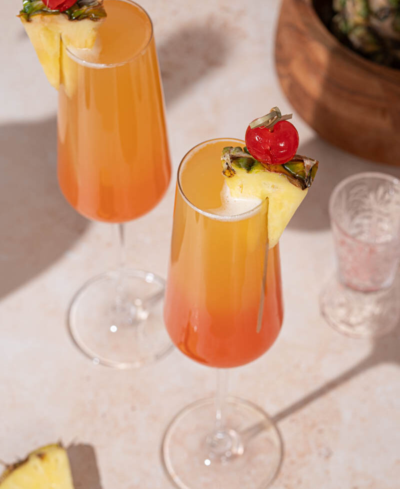 Pineapple Coconut Sunrise Mimosa