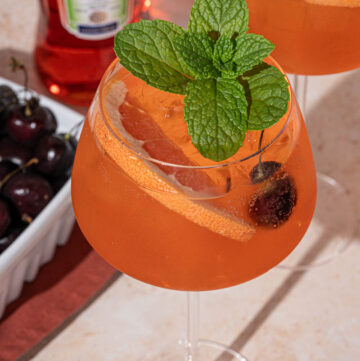 Cherry Grapefruit Aperol Spritz