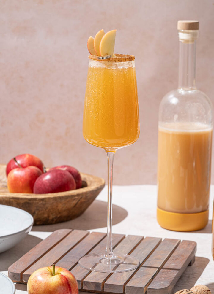 Caramel Apple Mimosa Cocktail