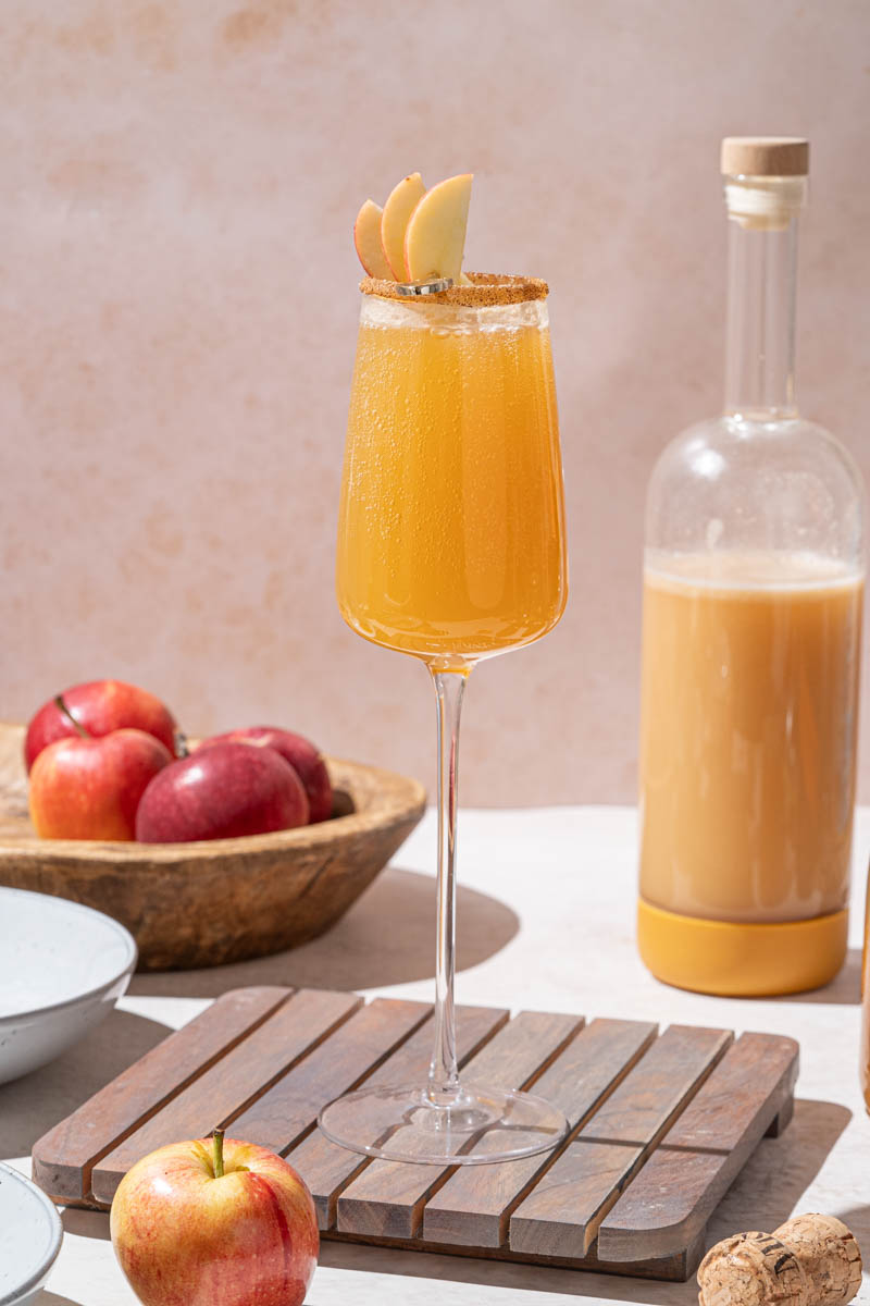 Caramel Apple Mimosa Cocktail