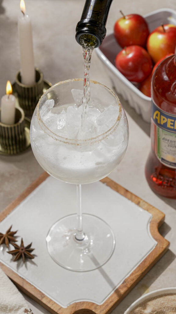 Autumn Apple Cider Aperol Spritz Prosecco
